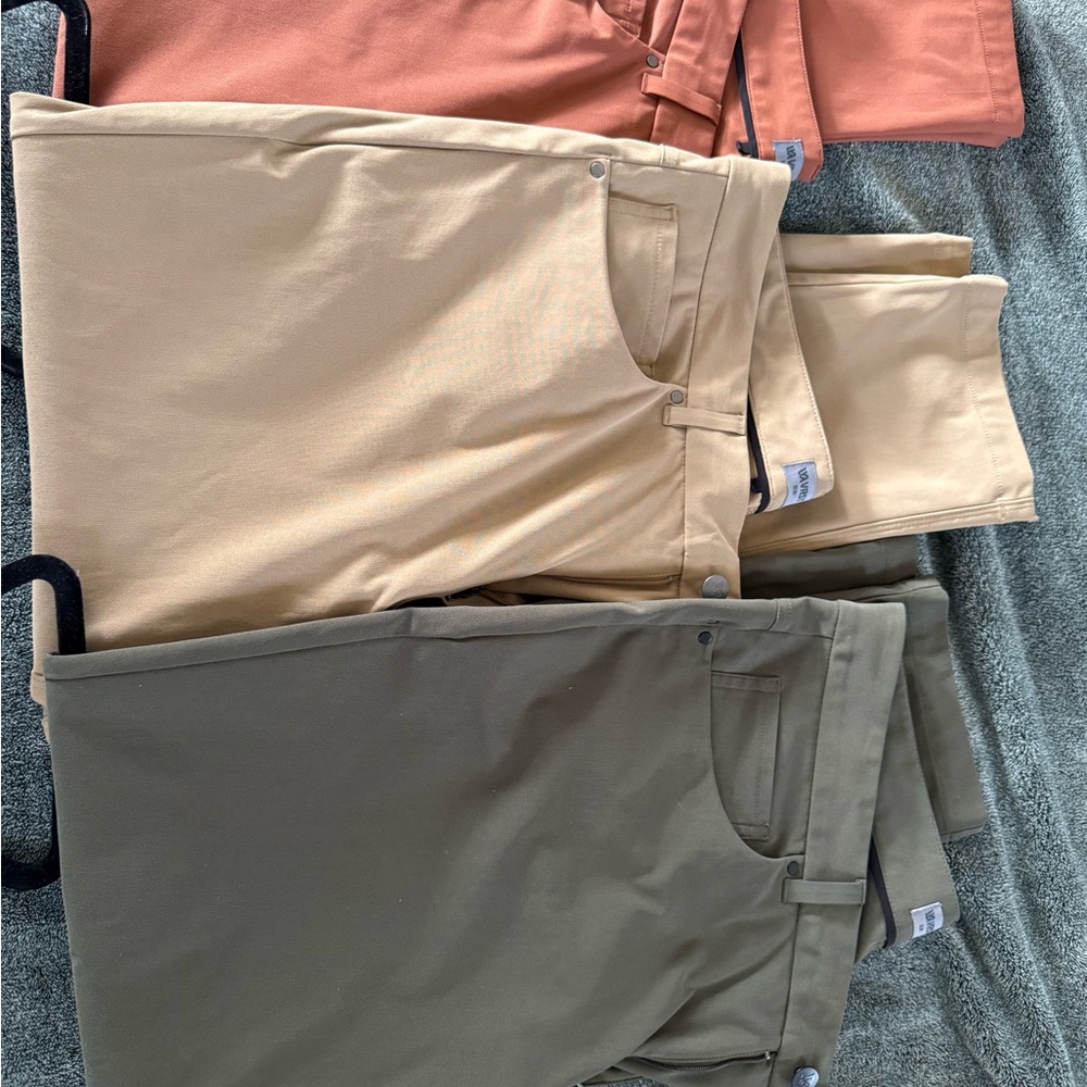 Men's Chinos in Tan, Olive, and Rust